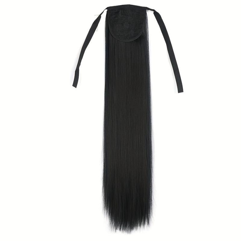 Long Straight Ponytail Extensions Synthetic Clip In Hair Extensions