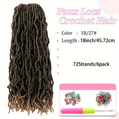 6pack 91 Soft Locs Crochet Hair For Women Natural Butterfly Locks Style