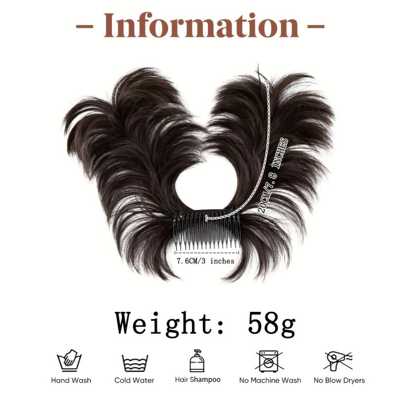 Synthetic Messy Hair Bun Comb Clip In Hair Extensions