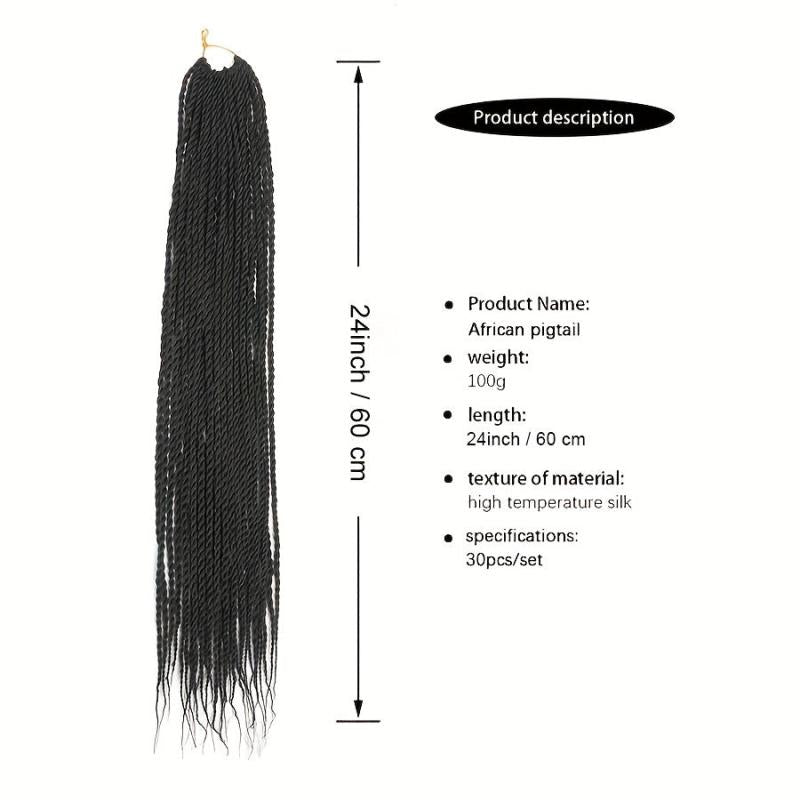 60 96 Cm Afro Synthetic Crochet Senegalese Braids Extensions