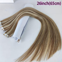 3Packs Mini Tape In Hair Extensions 100% Natural Adhesive Human Hair 8-613Blonde