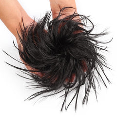 Messy Hair Bun Extensions Curly Wavy Hair Scrunchies Updo Hair Pieces