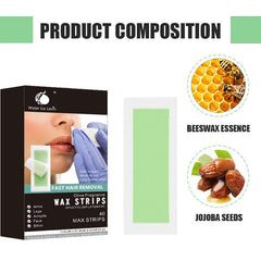 Beard Lip Hair Removal Wax Strips, 40 Pcs Honey Warmth Hair Removal Tool