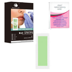 Beard Lip Hair Removal Wax Strips, 40 Pcs Honey Warmth Hair Removal Tool