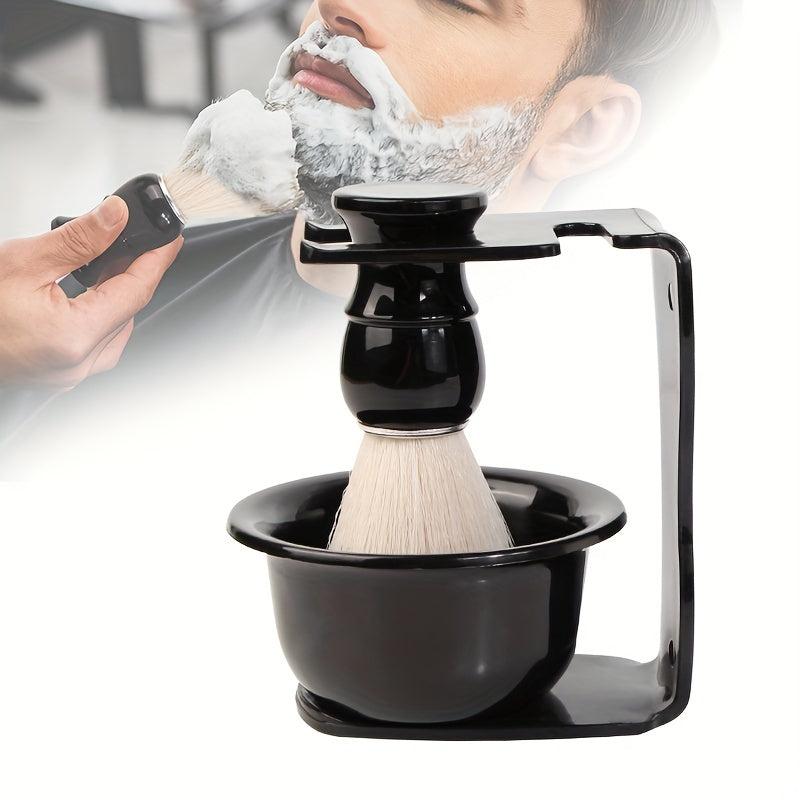 3-in-1 Men's Shaving Brush Kit - Shaving Brush, Bowl, Holder