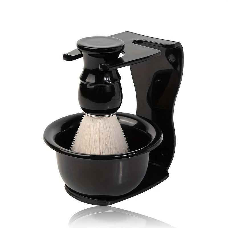3-in-1 Men's Shaving Brush Kit - Shaving Brush, Bowl, Holder