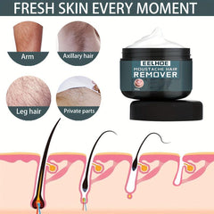 Gentle Men's Hair Removal Cream for Facial, Beard, Armpit, Legs, Chest