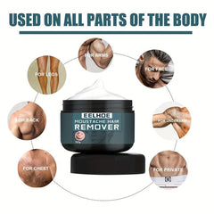 Gentle Men's Hair Removal Cream for Facial, Beard, Armpit, Legs, Chest