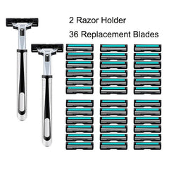 Classic Razor Shaving Replacement Blades Skin Guard Included Holder 36 Blades
