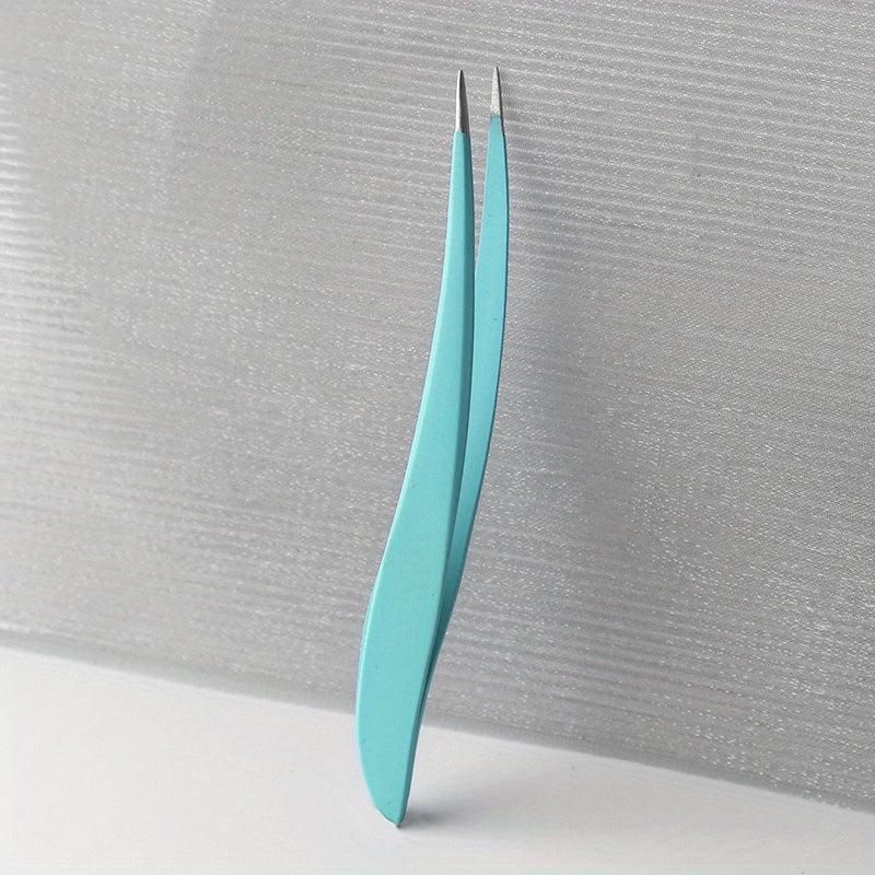 4pcs Banana Shaped Stainless Steel Eyebrow Tweezers Set