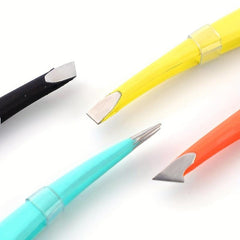 4pcs Banana Shaped Stainless Steel Eyebrow Tweezers Set