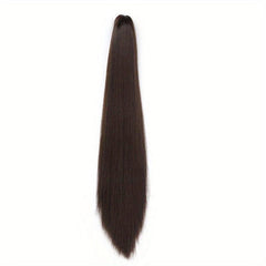 60 96 Cm Claw Clip Straight Ponytail Hair Extension Synthetic Fiber Hairpiece