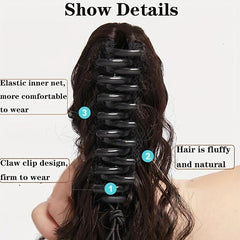 60 96 Cm Claw Clip Straight Ponytail Hair Extension Synthetic Fiber Hairpiece