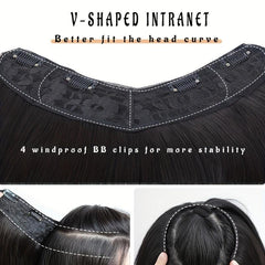 Synthetic V Shaped Long Hair Extension Layered Hair Pad