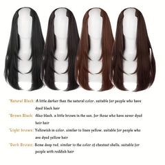 Synthetic V Shaped Long Hair Extension Layered Hair Pad