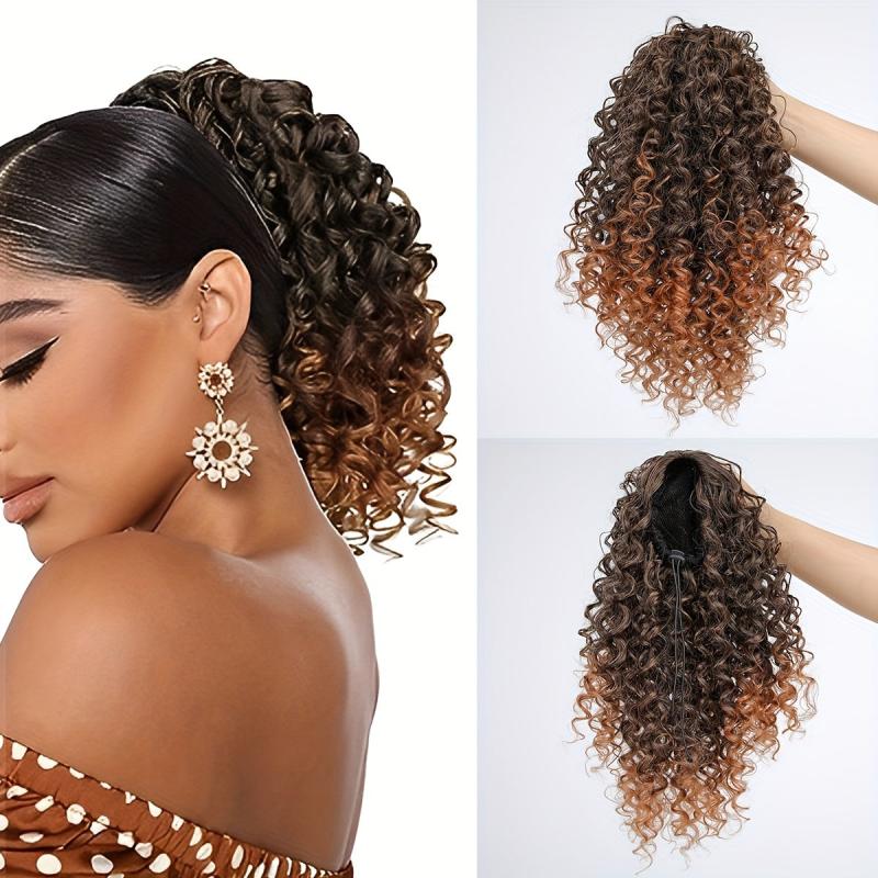 Kinky Curly Drawstring Ponytail 33 cm Synthetic Hair Extension Women