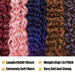 Long Curly Braids Hair Pieces Synthetic Crochet Hair Extensions