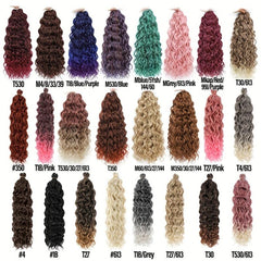 Long Curly Braids Hair Pieces Synthetic Crochet Hair Extensions