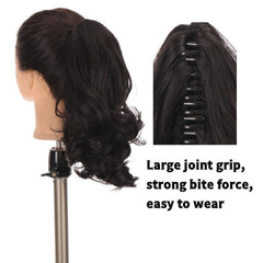 30 48 Cm Wavy Claw Clip Ponytail Extensions Synthetic Fiber for Women