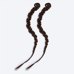 Long Braided Ponytail Extension Elastic Hair Tie Straight Wrap Around Women