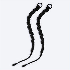 Long Braided Ponytail Extension Elastic Hair Tie Straight Wrap Around Women