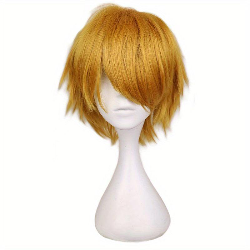 Dark Purple Cosplay Wig 30-48 cm Synthetic Hair Replacement for Anime Halloween
