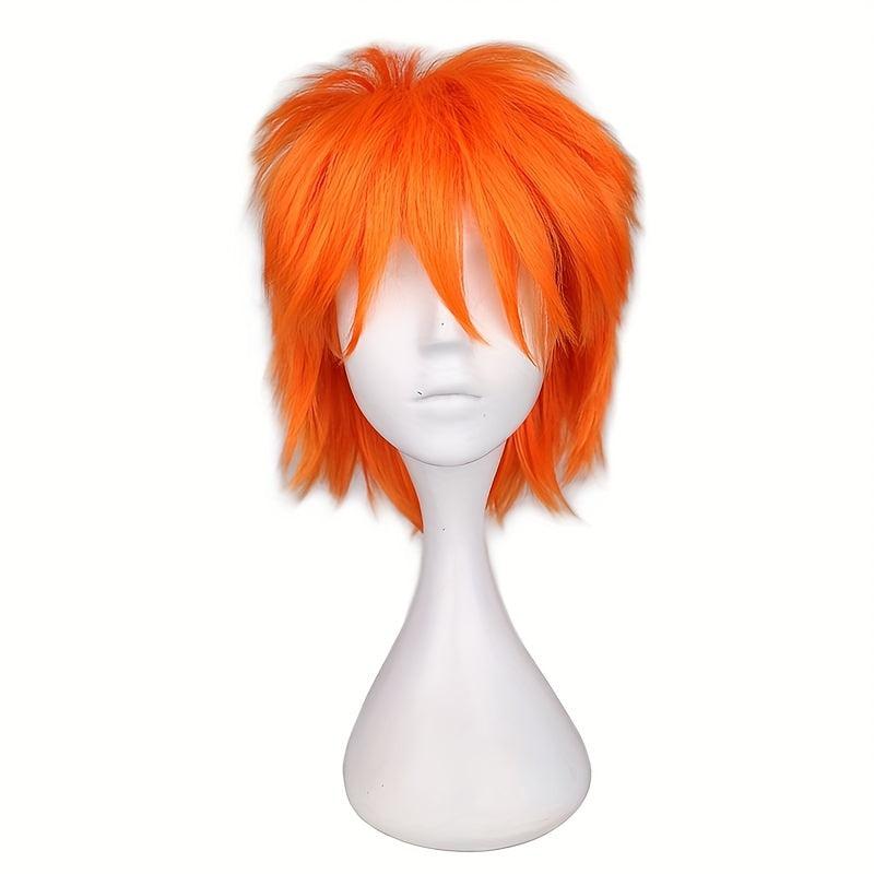 Dark Purple Cosplay Wig 30-48 cm Synthetic Hair Replacement for Anime Halloween