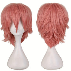 Dark Purple Cosplay Wig 30-48 cm Synthetic Hair Replacement for Anime Halloween