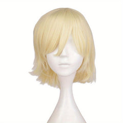 Dark Purple Cosplay Wig 30-48 cm Synthetic Hair Replacement for Anime Halloween