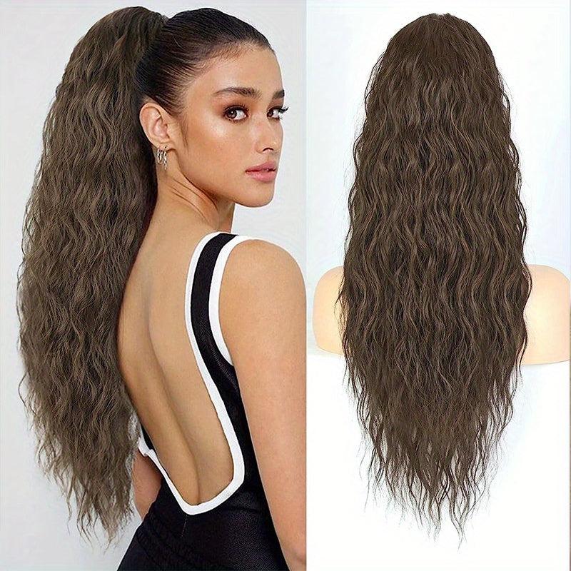 Long Curly Wavy Ponytail Extensions for Women Clip In Hair Extensions
