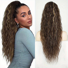 Long Curly Wavy Ponytail Extensions for Women Clip In Hair Extensions