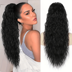Long Curly Wavy Ponytail Extensions for Women Clip In Hair Extensions