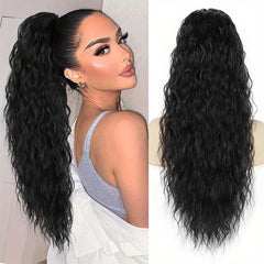 Long Curly Wavy Ponytail Extensions for Women Clip In Hair Extensions