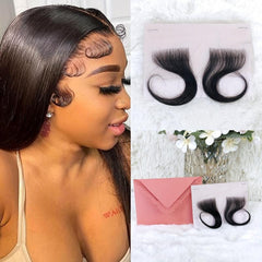 2Pcs Baby Hair Human Hair Edges Invisible Hairline For Women