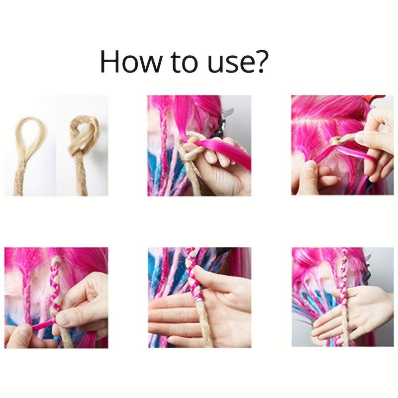 Synthetic Dreadlock Extensions Crochet Dreads Hair 10 Strands Pack Hip Hop Style