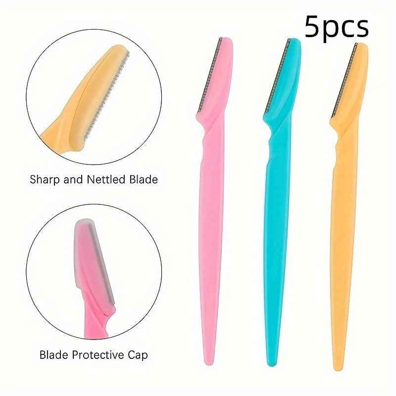 5pcs Eyebrow Razors Exfoliating Dermaplaning Tool Face Razor And Eyebrow Shaper