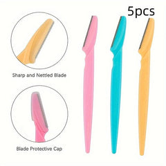 5pcs Eyebrow Razors Exfoliating Dermaplaning Tool Face Razor And Eyebrow Shaper