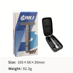 Vintage Safety Razor - Smooth & Precise Shaving, Men & Women, Case