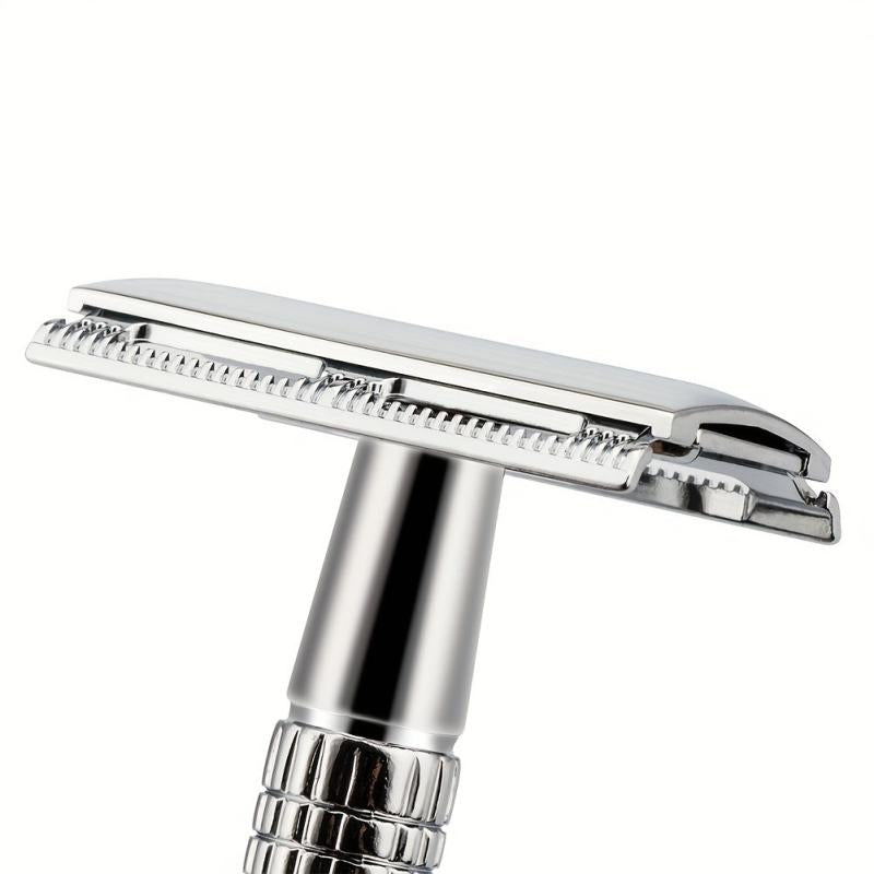 Vintage Safety Razor - Smooth & Precise Shaving, Men & Women, Case