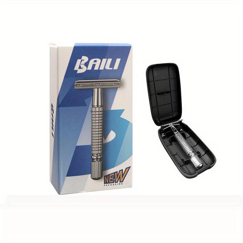 Vintage Safety Razor - Smooth & Precise Shaving, Men & Women, Case
