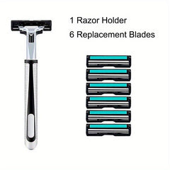 24 Blades & 1 Holder Twin Bladed Safety Razor For Men & Women
