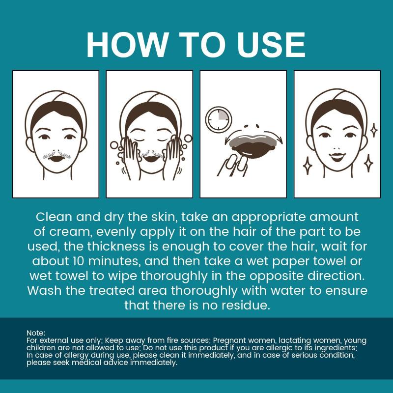 Delicate Face Hair Removal Cream for Men