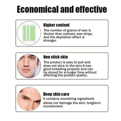 Men's Facial Wax Strips Hair Removal Kit