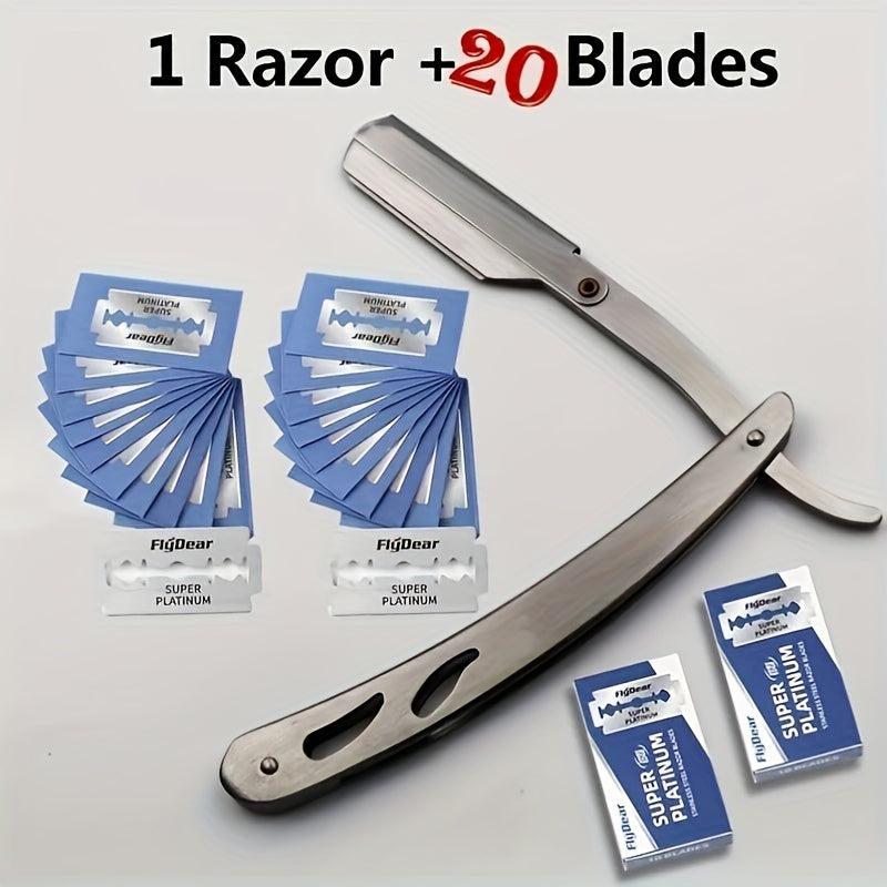 Foldable Hair Blade Barber Straight Razor For Shaving Men
