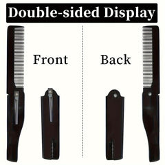 Foldable Beard Comb for Men Portable Pocket Comb for Grooming