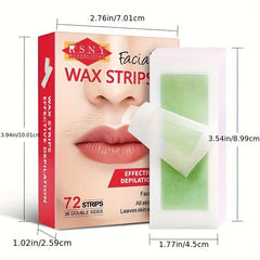 72PCS Body Wax Strips for Hair Removal - Portable Gentle Waxing Kit