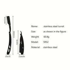 Folding Shaving Stainless Steel Straight Razor Holder