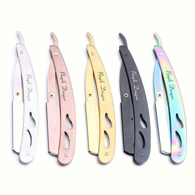 Folding Shaving Stainless Steel Straight Razor Holder