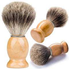 Soft Hair Shaving Brush With Wooden Handle Face Grooming Tool