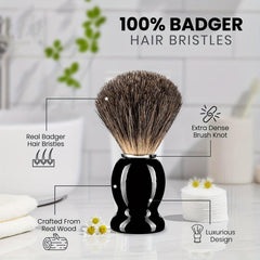Soft Hair Shaving Brush With Wooden Handle Face Grooming Tool